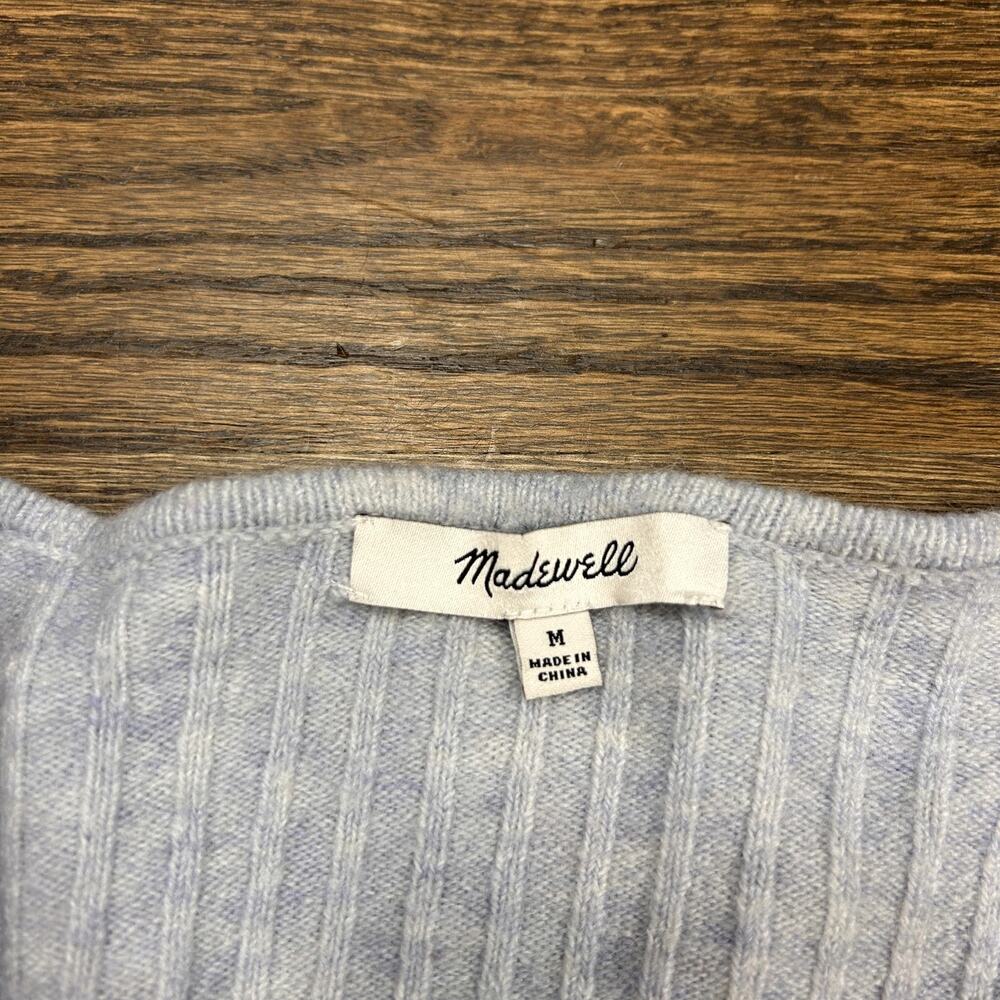 Madewell Light Heather Gray Ribbed Button Cardigan - Picture 2 of 8